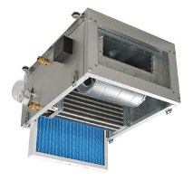 Tidal ventilation units with water heater