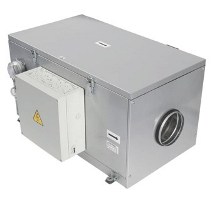 Tidal ventilation units with electric heater